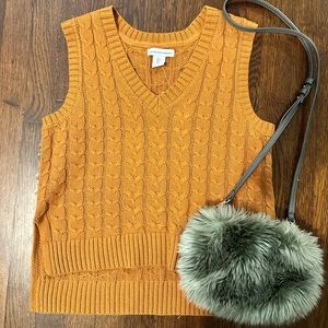 Mustard sweater vest